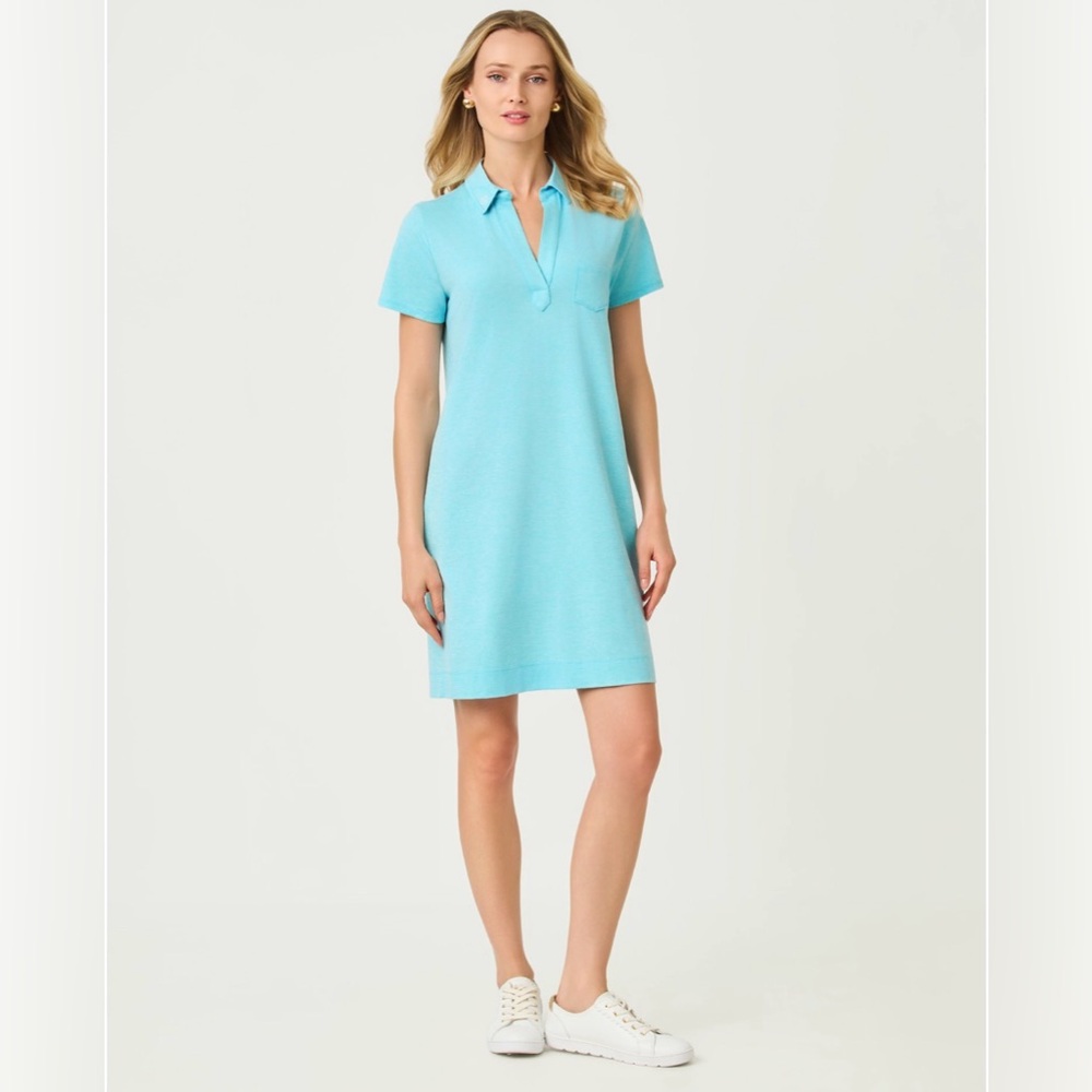 Lilly Pulitzer UPF 50+ Dune Dress - size Medium -Heathered Capri Blue